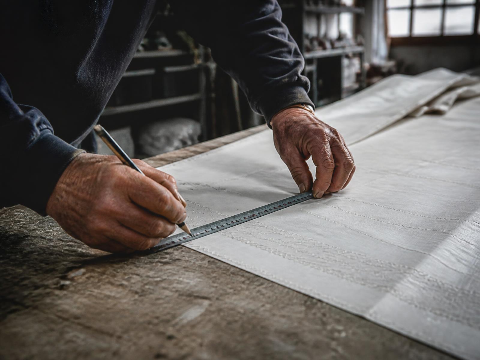Measuring sailcloth